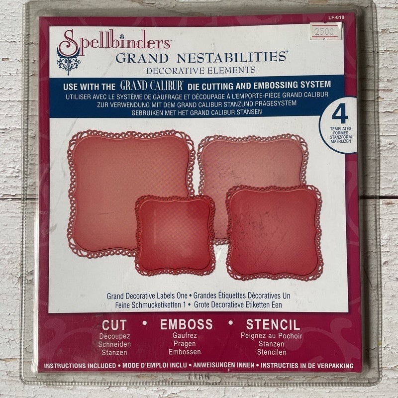 Spellbinders Die - GRAND Decorative Labels