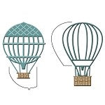 Cheerylynn Die - Steampunk Style - Hot Air Balloons 2x3 inches
